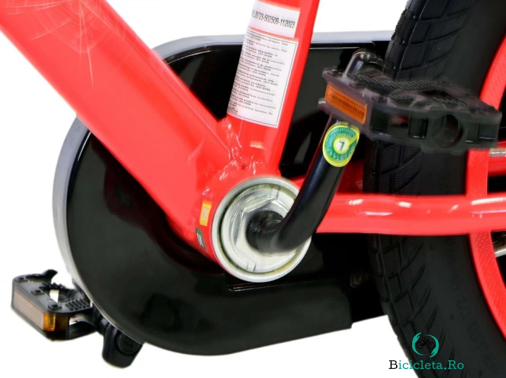 Bicicleta EL Spiderman CB 14 inch roti din cauciuc gonflabile, roti ajutatoare, scaun si ghidon ajustabile