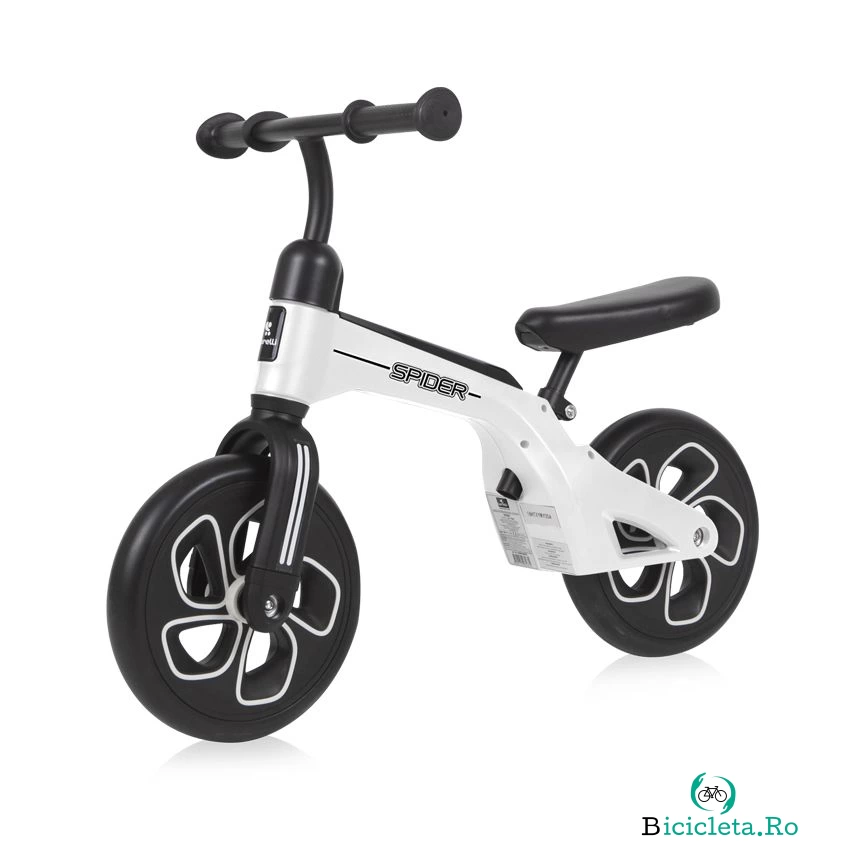 Bicicleta fara pedale unisex 10 inch Lorelli Spider alb