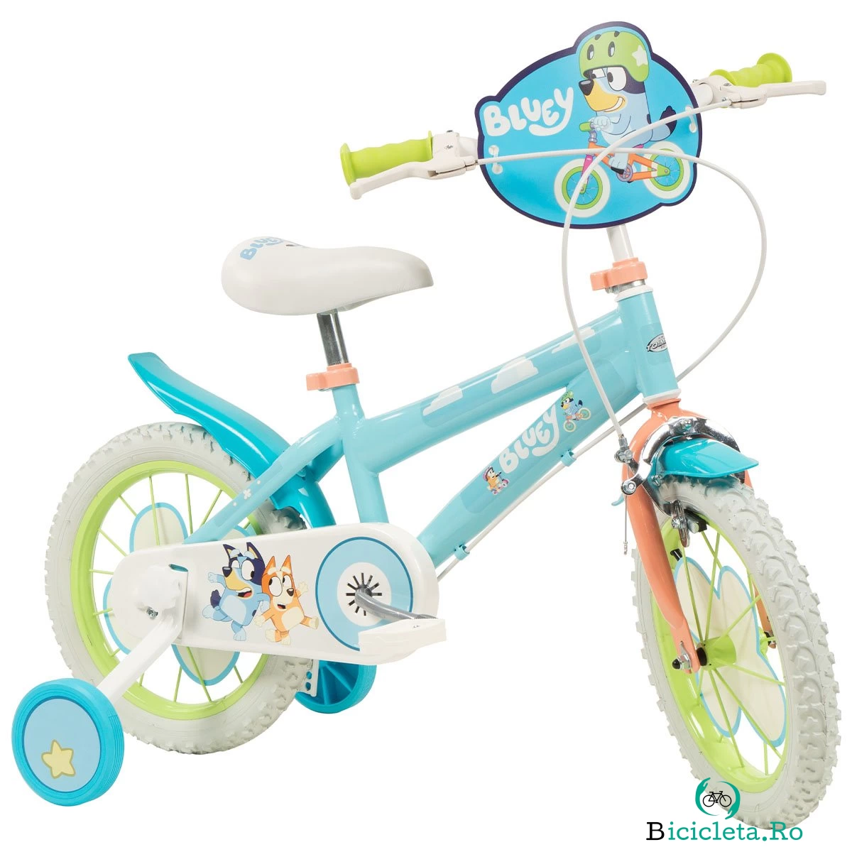 Bicicleta copii, Toimsa, Bluey, 14 inch, Albastru la 699.99 lei ron