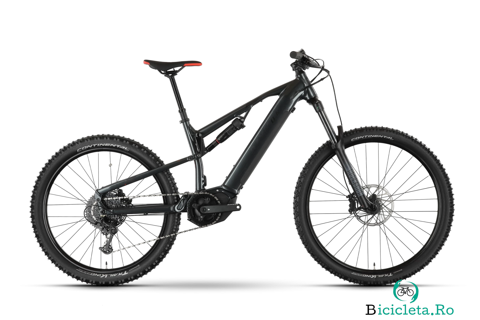 Bicicleta Electrica Full Suspension Raymon TrailRay 160E 7.0 - 29 Inch, L, Gri