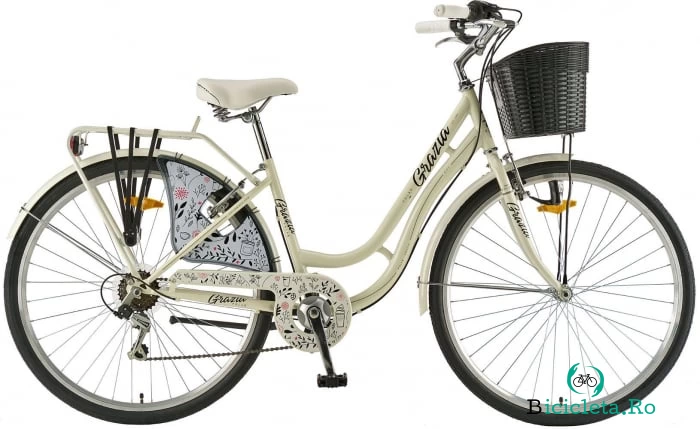 Bicicleta Oras Polar 2023 Grazia 6s - 28 inch, M, Alb la 1,199.00 lei ron