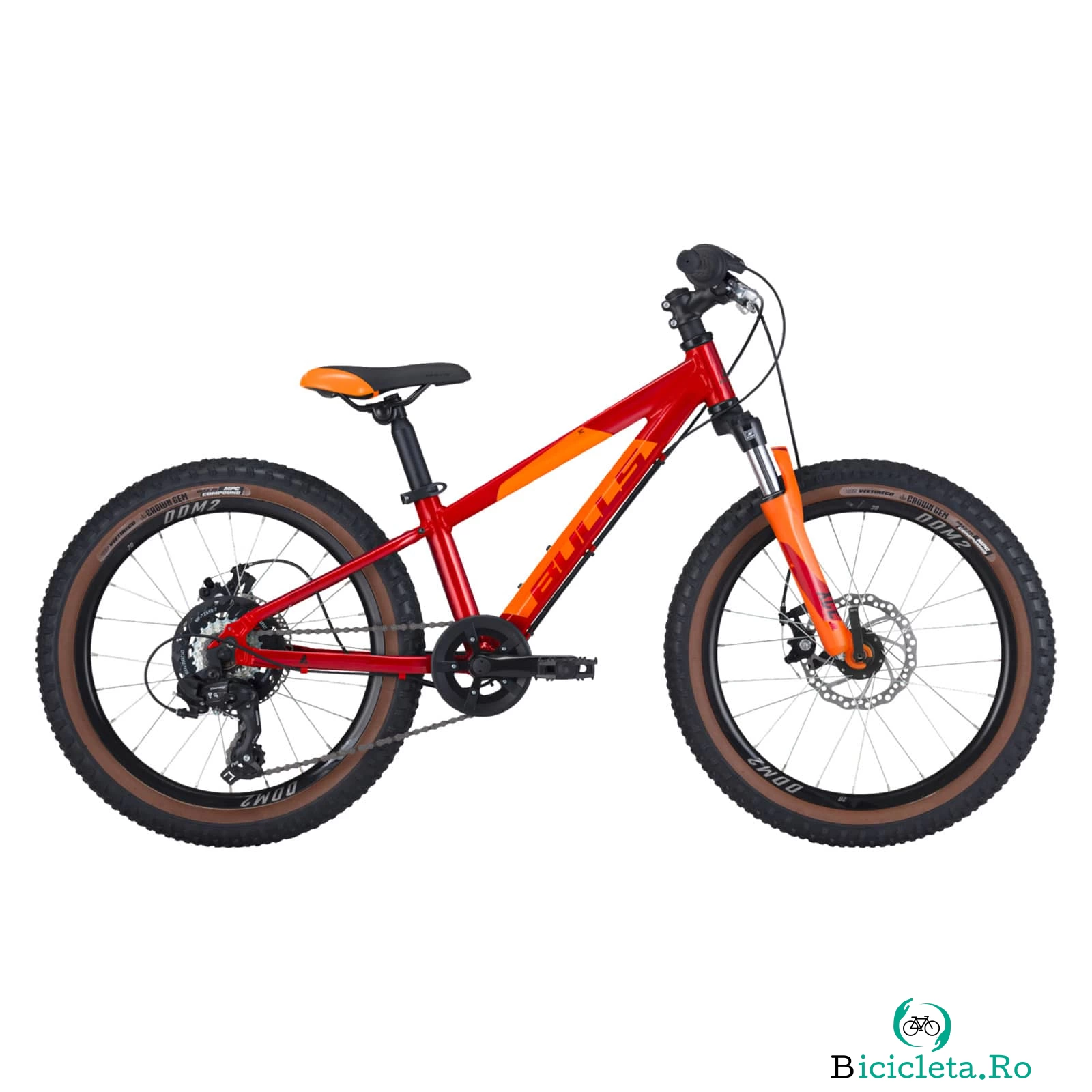 Bicicleta Copii Bulls Tokee 20 - 20 Inch, Rosu-Portocaliu