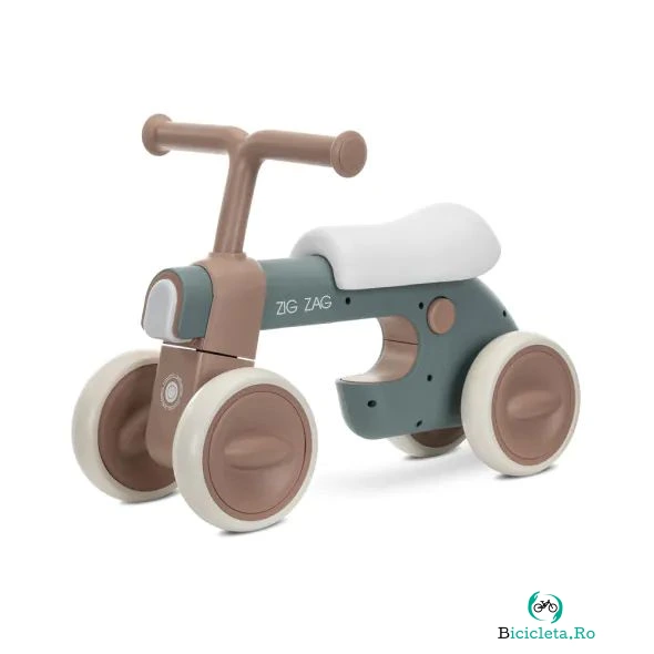 Bicicleta fara pedale cu 4 roti Lorelli Zig Zag Bej