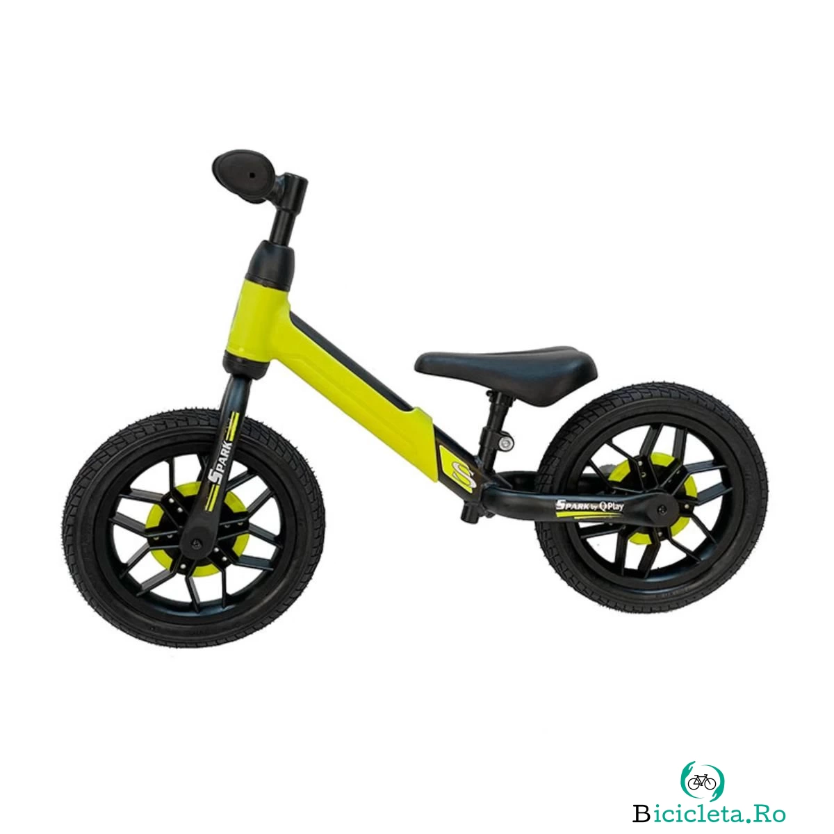 Bicicleta fara pedale, Qplay Spark, Verde, 12 inch