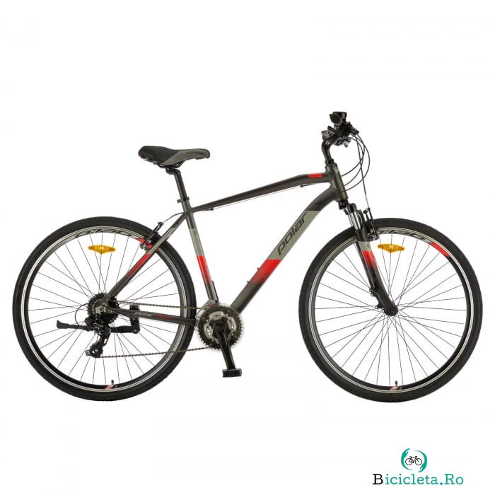 Bicicleta Trekking Polar Forester Comp - 28 inch, M-L, Gri-Rosu la 1,450.00 lei ron