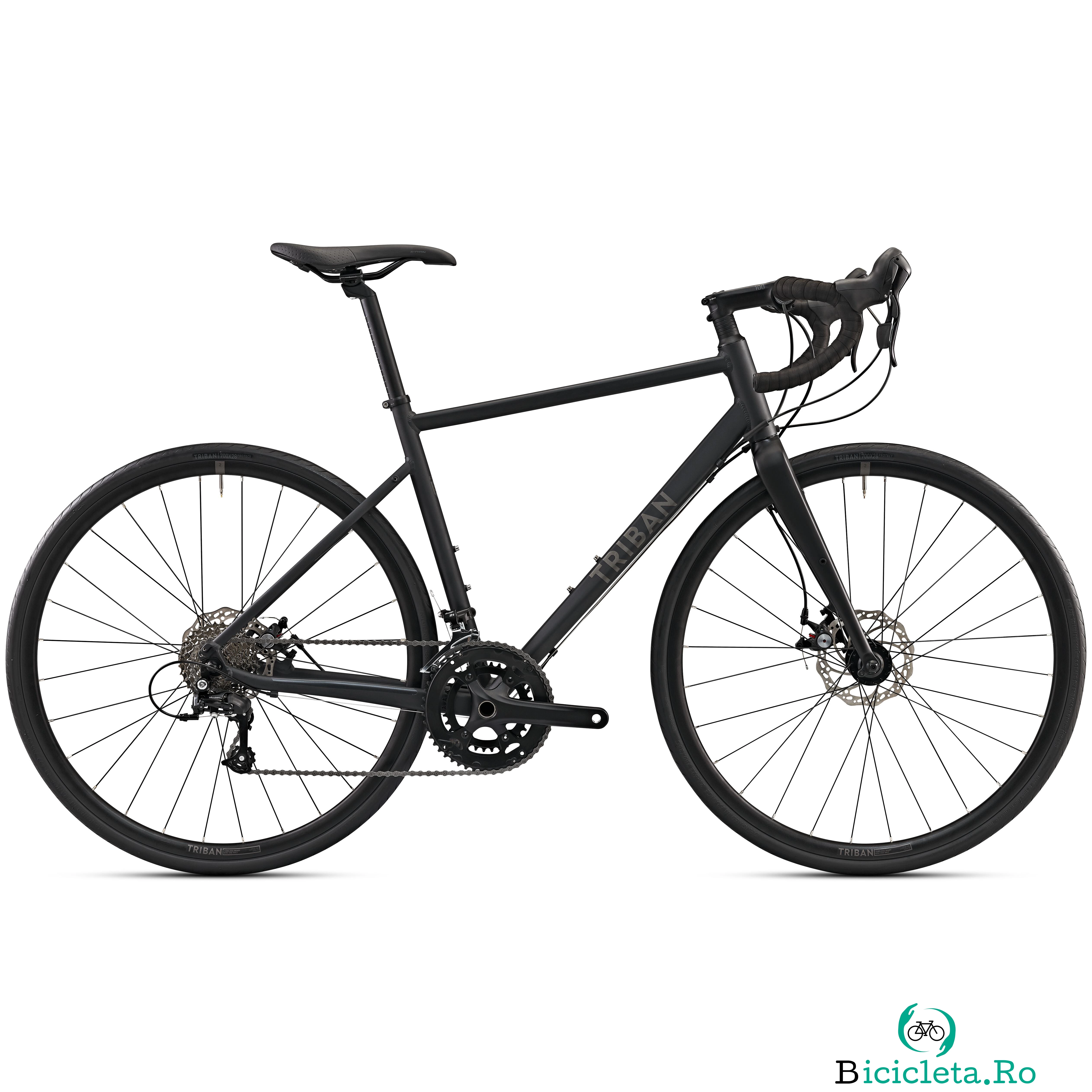 BICICLETĂ CICLISM ȘOSEA CICLOTURISM RC500 MICROSHIFT 9V GRI