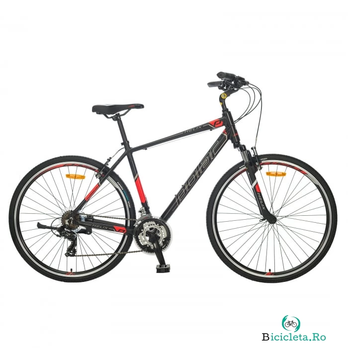 Bicicleta Trekking Polar Helix - 28 Inch, L, Negru-Rosu la 1,299.00 lei ron