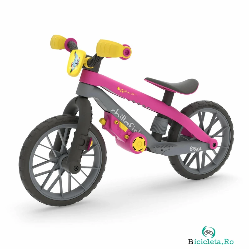Bicicleta de echilibru BMXie Moto, Cu suruburi si surubelnita pentru copii, Cu sunete reale Vroom Vroom, Cu sa reglabila, Greutatate 3.8 Kg, 12 inch, Pentru 2 - 5 ani, Chillafish, Pink