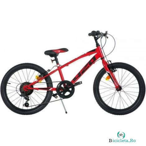 Bicicleta copii Dino Bikes 20\' MTB baieti Sport rosu cu 6 viteze
