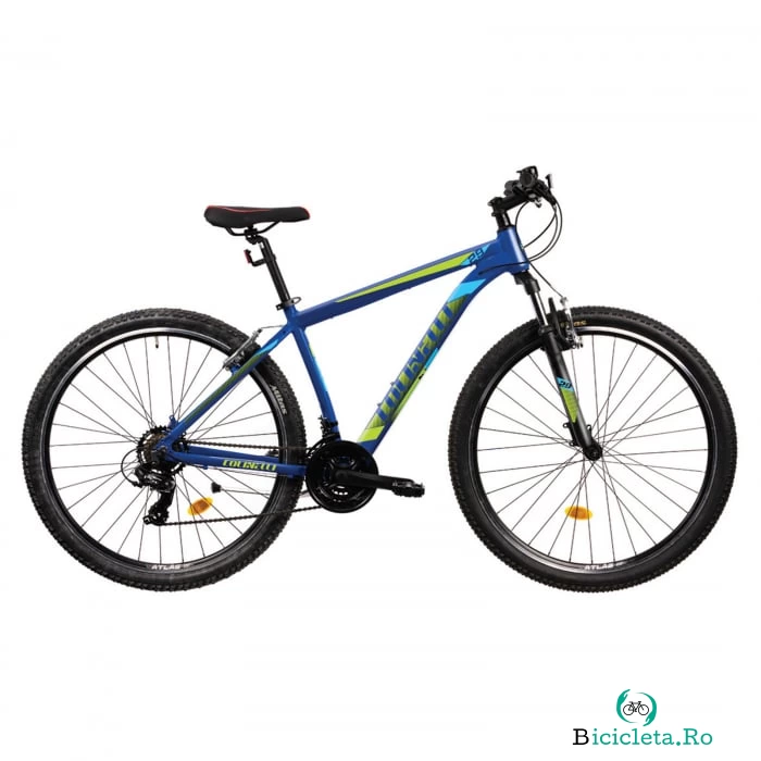 Bicicleta MTB Colinelli COL23, Marimea M, 29 inch, Albastru, Schimbator Shimano ST-EF500, 21 Viteze, Cadru Aluminiu, Frane V - Brake