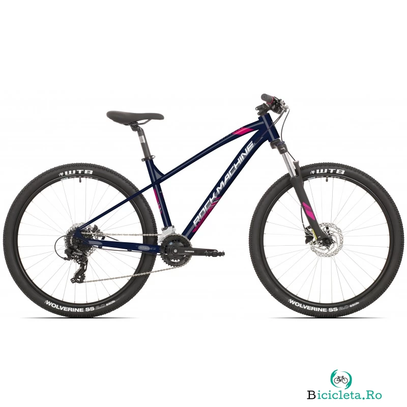 Bicicleta Rock Machine Catherine 70-27 27.5 Albastru/Roz/Argintiu L-19
