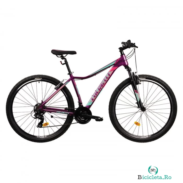 Bicicleta MTB Colinelli COL22, Marimea M, 29 inch, Violet, Schimbator Shimano, 21 Viteze, Cadru Aluminiu, Frane V - Brake