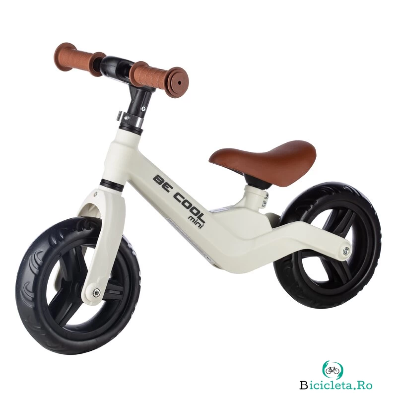 Bicicleta fara pedale, FreeON, Be Cool Mini, Cu ghidon si sa reglabile, Roti din EVA, Pana in 30 Kg, Roti 8 inch, 12 luni+, Alb